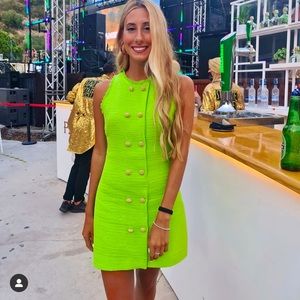 ❗️Last❗️Zara Green Sleeveless textured Mini Dress